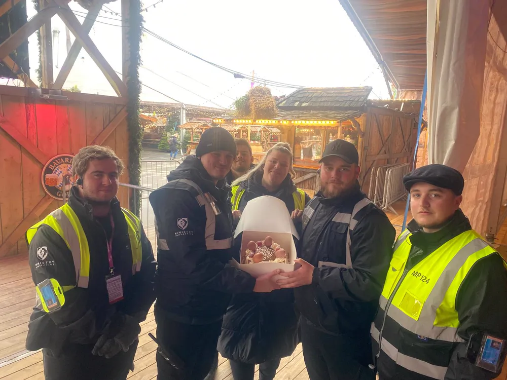 MavCo event security and stewarding team at a market event